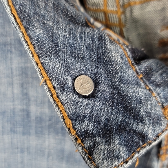 WÖRN Jeans High Quality Heavy Stitched Wide Leg Denim Jeans Women's Size 8 - Picture 16 of 16